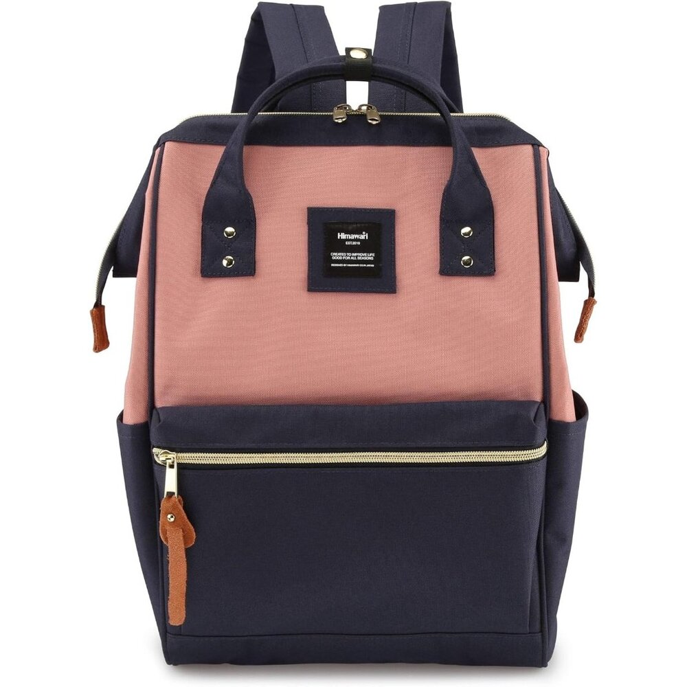 Women Black  Laptop Backpack Wide Large Charging Port  Doctor College Work Bag